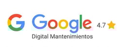 4,7 reseñas google digital mantenimientos
