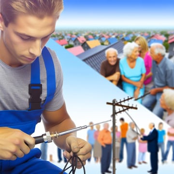 An image of a maintenance technician working on a TV signal system using highquality materials from Televes to ensure uninterrupted and highquality co