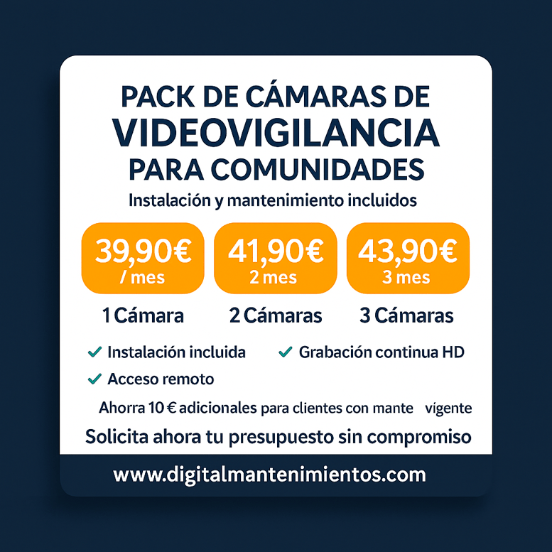 Pack de Cámaras de Videovigilancia para Comunidades desde