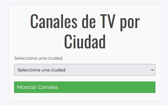 aplicacion canales TDT ciudad