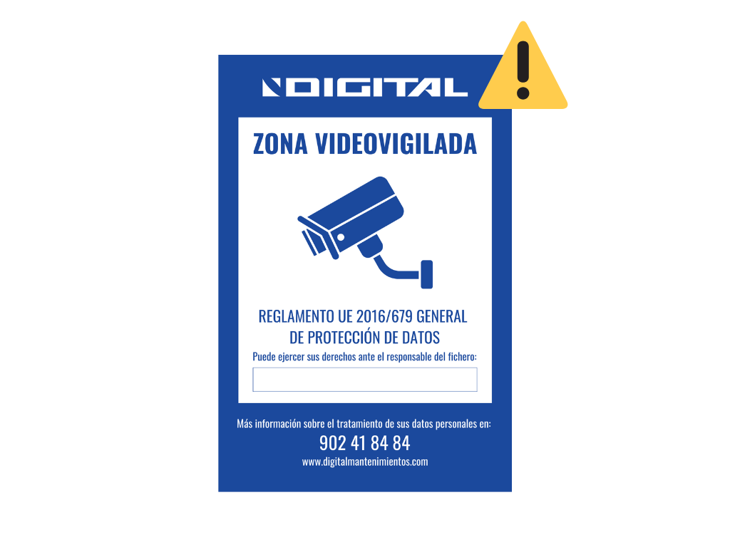 Cartel Zona Videovigilada CCTV Homologado