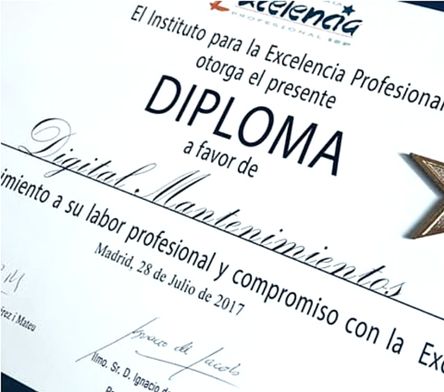 Excelencia profesional estrella de oro Digital Mantenimientos