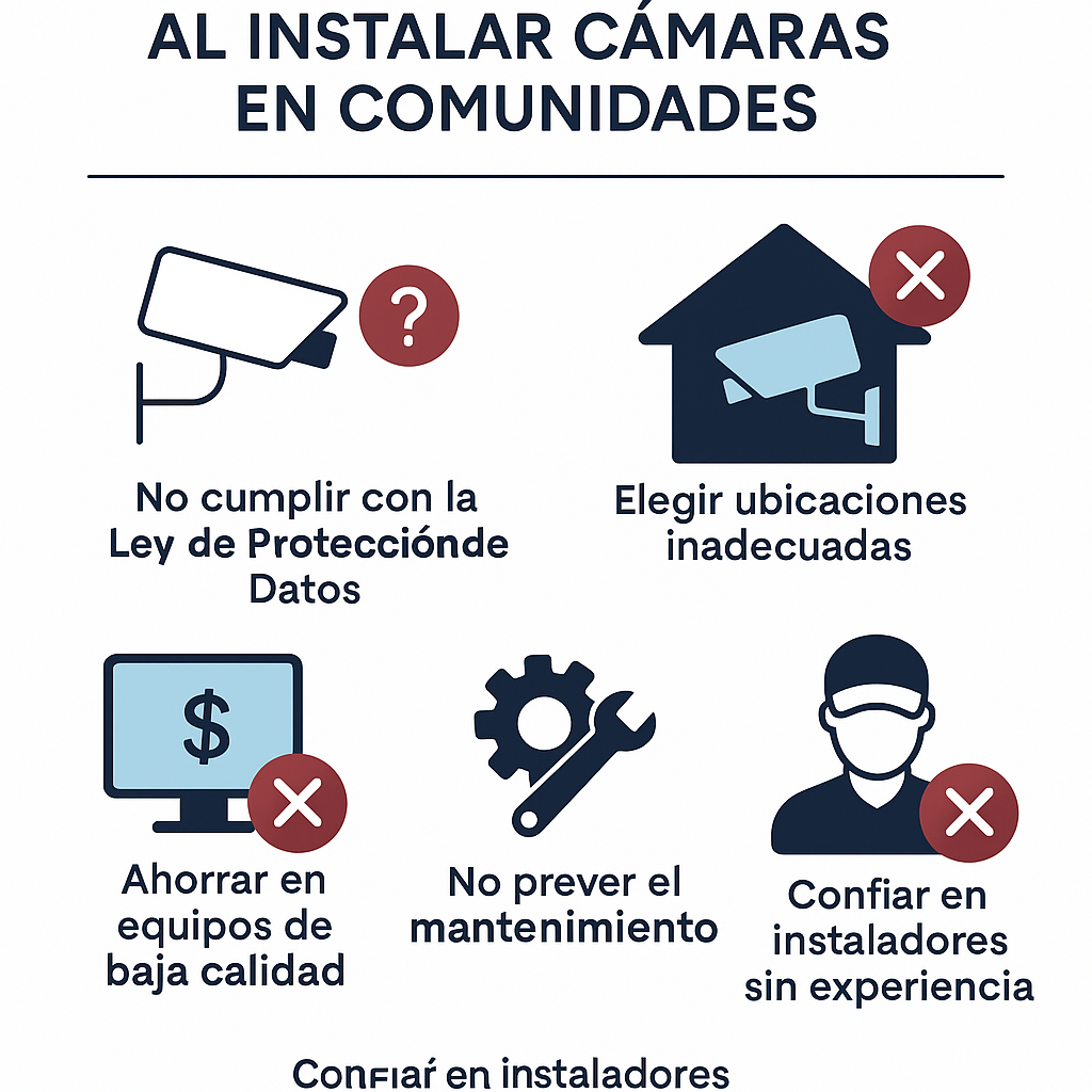 Errores al instalar camaras en comunidades