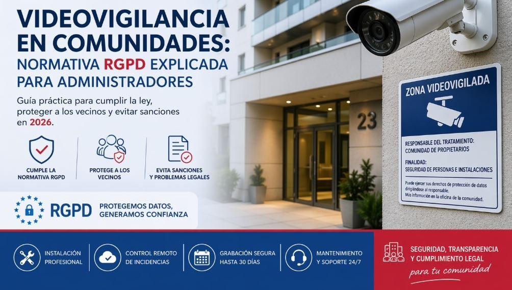 Normativa camaras comunidades 2026 | Guía RGPD administradores