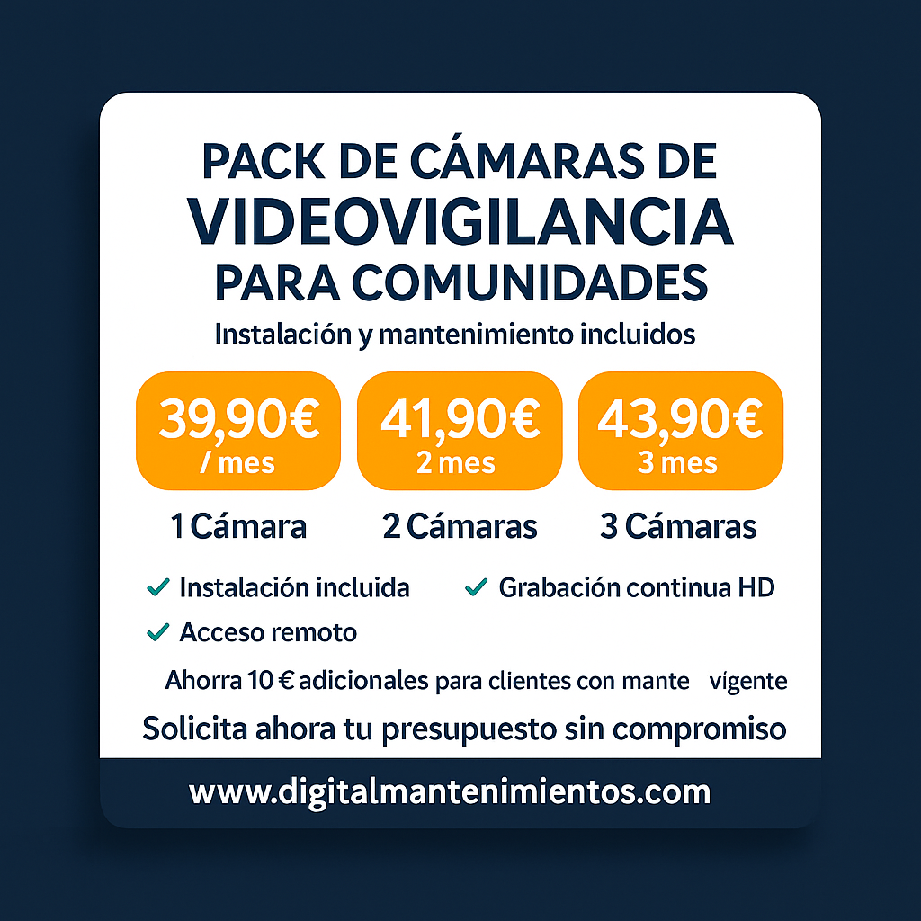 Pack de Cámaras de Videovigilancia para Comunidades desde Pack de Cámaras de Videovigilancia para Comunidades desde