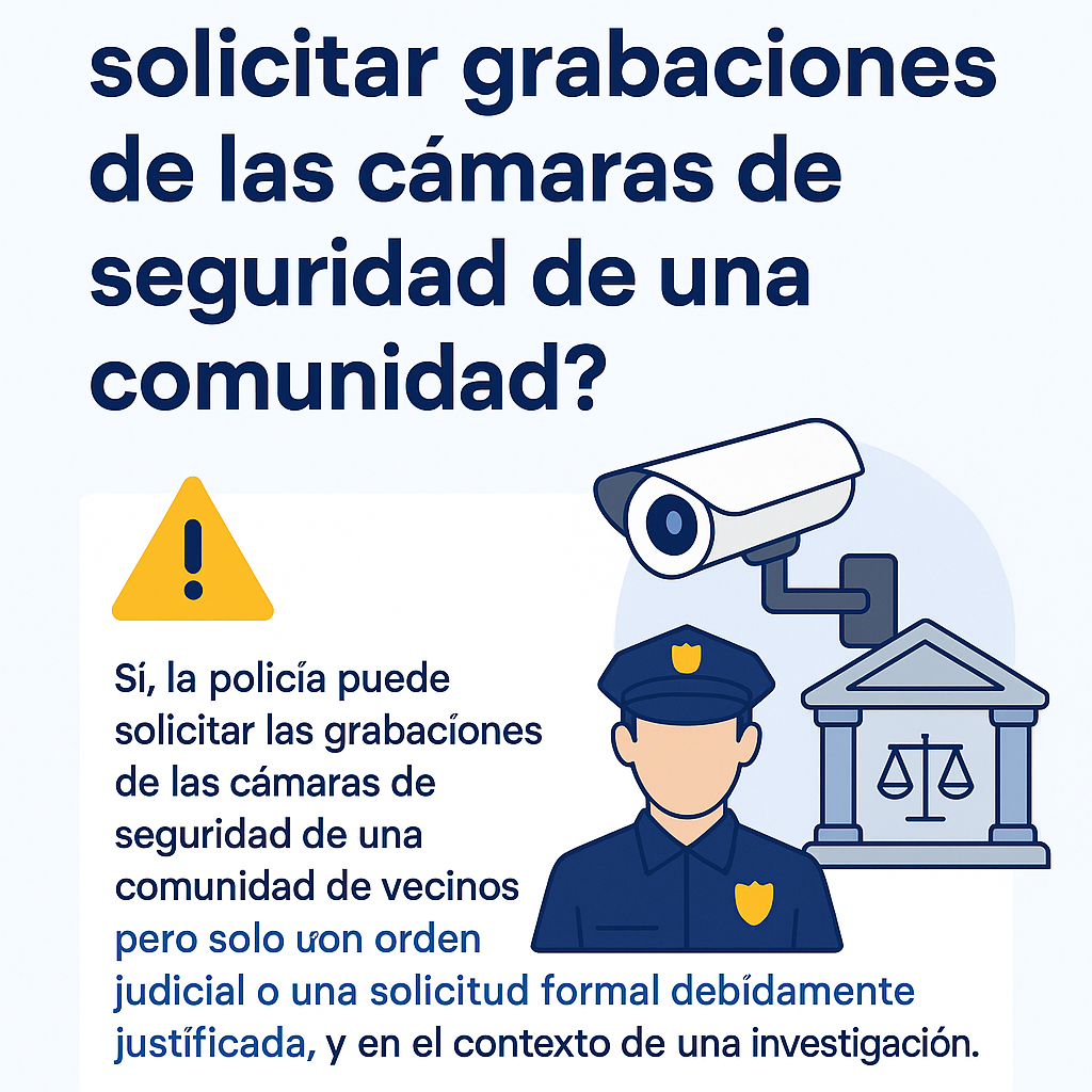 ¿Puede la policía solicitar grabaciones de las cámaras de seguridad de una comunidad