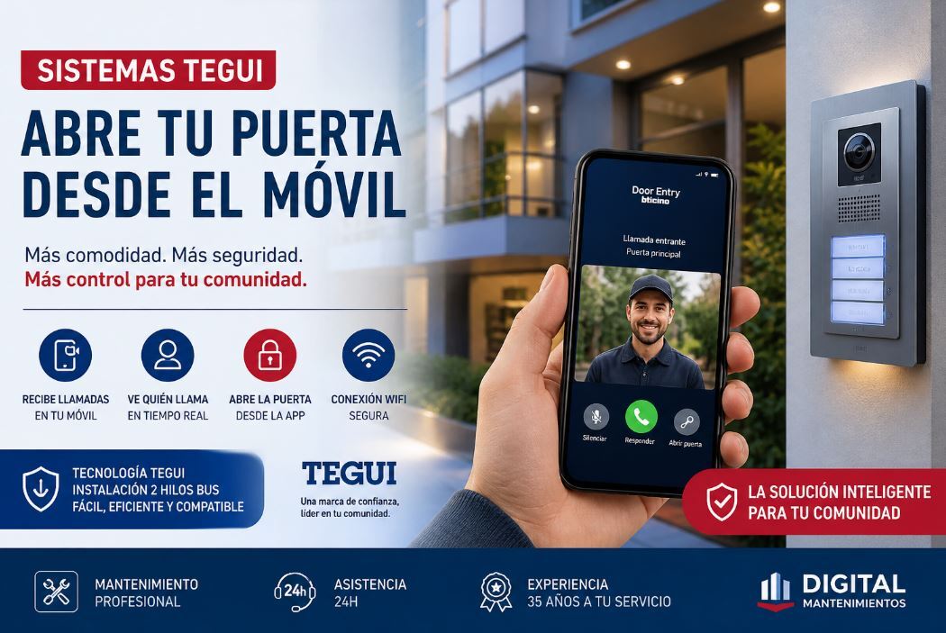 Videoportero Tegui con móvil | Abre tu portal desde la app