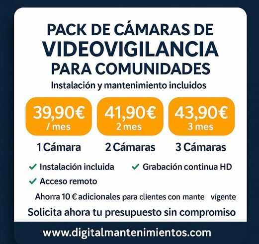 pack camaras comunidades precios