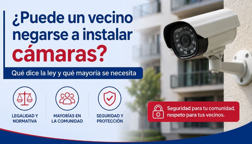 ¿Puede un vecino negarse a instalar cámaras?